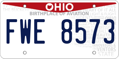 OH license plate FWE8573