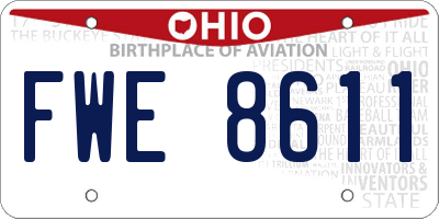 OH license plate FWE8611
