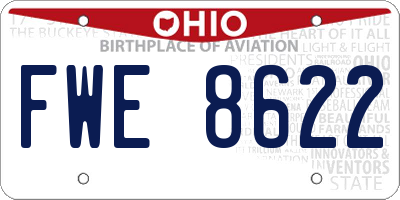 OH license plate FWE8622