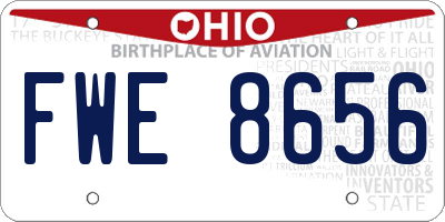 OH license plate FWE8656