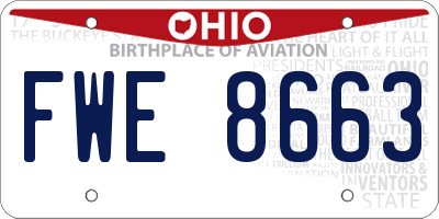 OH license plate FWE8663