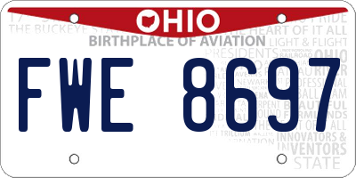 OH license plate FWE8697