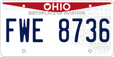 OH license plate FWE8736