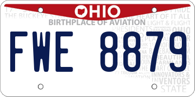 OH license plate FWE8879