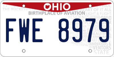 OH license plate FWE8979