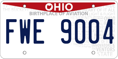 OH license plate FWE9004