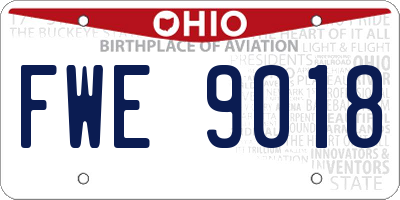OH license plate FWE9018