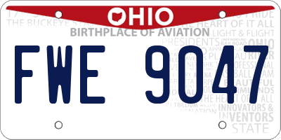 OH license plate FWE9047