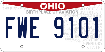 OH license plate FWE9101
