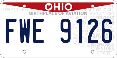 OH license plate FWE9126