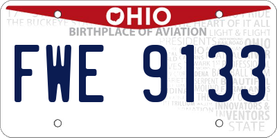 OH license plate FWE9133