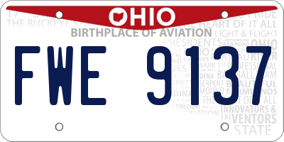 OH license plate FWE9137