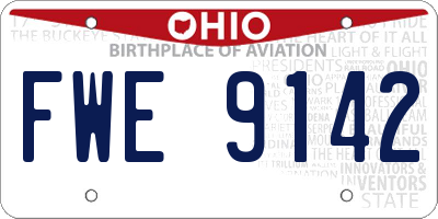 OH license plate FWE9142