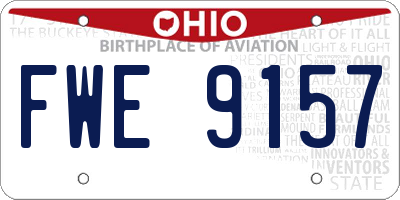 OH license plate FWE9157