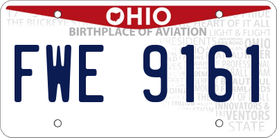 OH license plate FWE9161