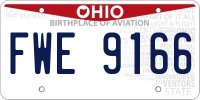 OH license plate FWE9166