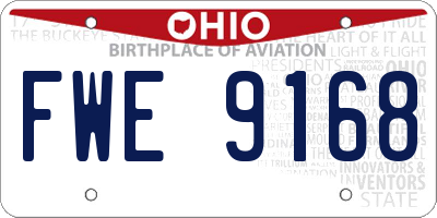 OH license plate FWE9168
