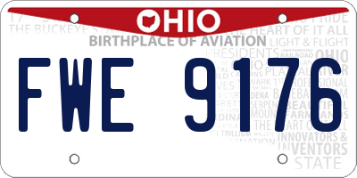 OH license plate FWE9176