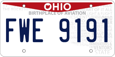 OH license plate FWE9191