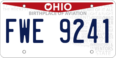OH license plate FWE9241