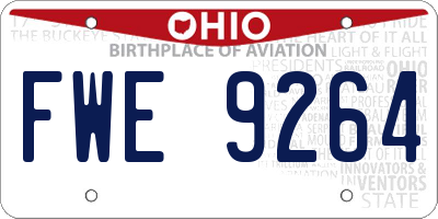 OH license plate FWE9264