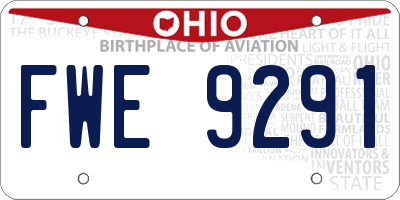 OH license plate FWE9291