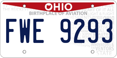 OH license plate FWE9293