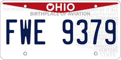 OH license plate FWE9379