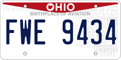 OH license plate FWE9434