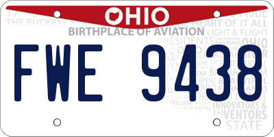 OH license plate FWE9438