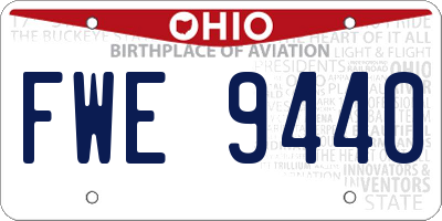 OH license plate FWE9440