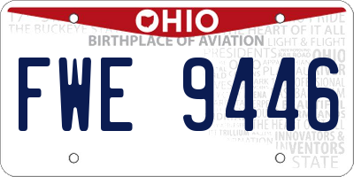 OH license plate FWE9446