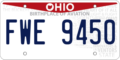 OH license plate FWE9450
