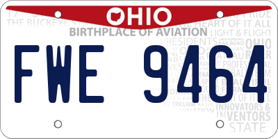 OH license plate FWE9464