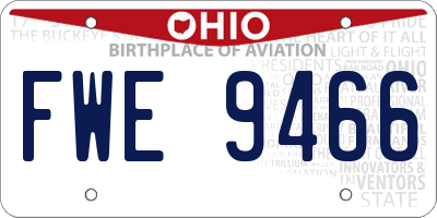 OH license plate FWE9466
