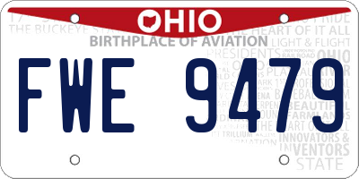 OH license plate FWE9479