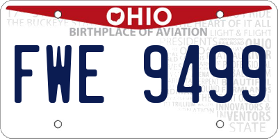 OH license plate FWE9499