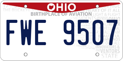OH license plate FWE9507