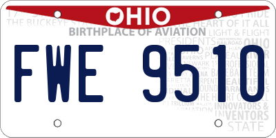 OH license plate FWE9510