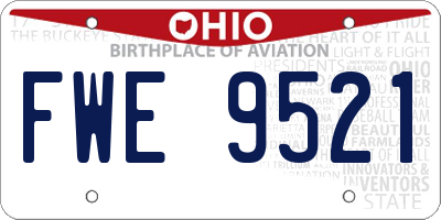 OH license plate FWE9521