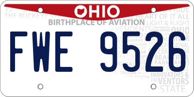OH license plate FWE9526