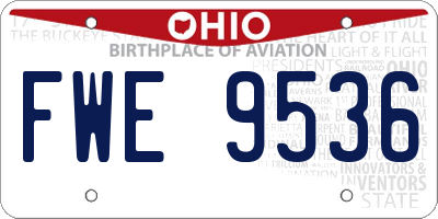 OH license plate FWE9536