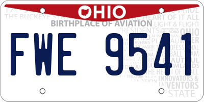 OH license plate FWE9541