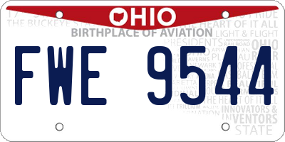 OH license plate FWE9544