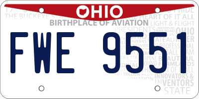 OH license plate FWE9551