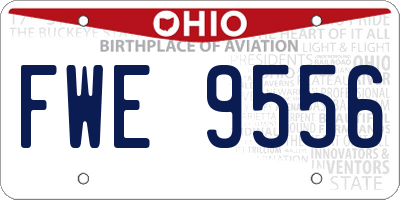 OH license plate FWE9556