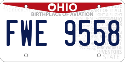 OH license plate FWE9558