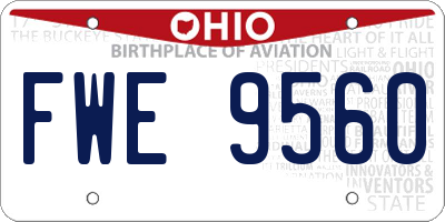 OH license plate FWE9560