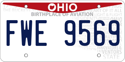 OH license plate FWE9569