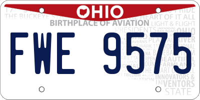 OH license plate FWE9575